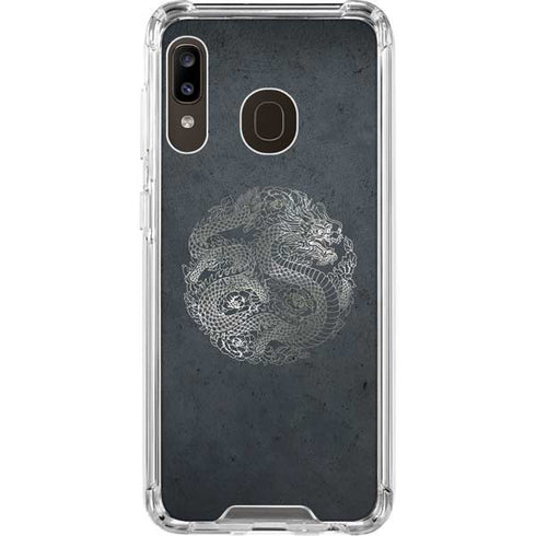 Chinese Black Dragon Galaxy A30 Clear Case