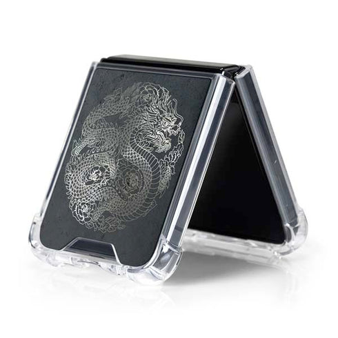 Chinese Black Dragon Galaxy Z Flip5 5G Clear Case