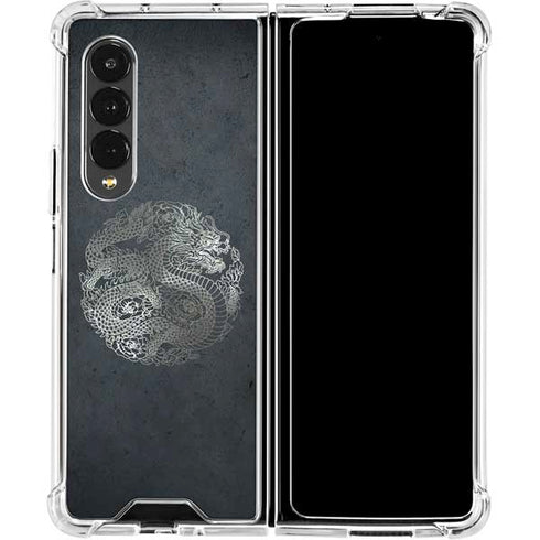 Chinese Black Dragon Galaxy Z Fold4 5G Clear Case