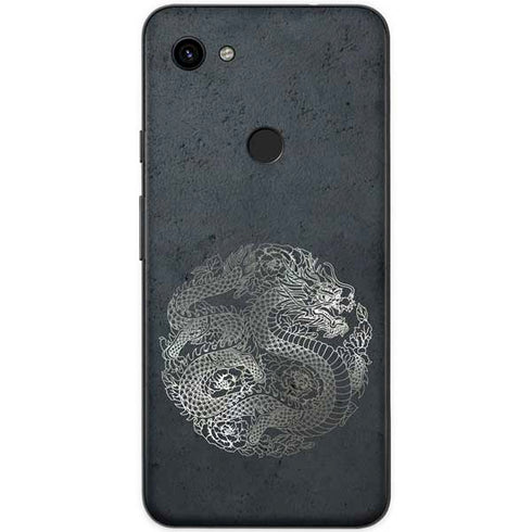 Chinese Black Dragon Google Pixel 3a XL Skin