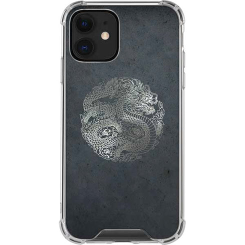 Chinese Black Dragon iPhone 12 Clear Case