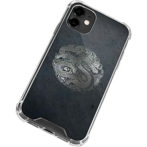 Chinese Black Dragon iPhone 12 Clear Case
