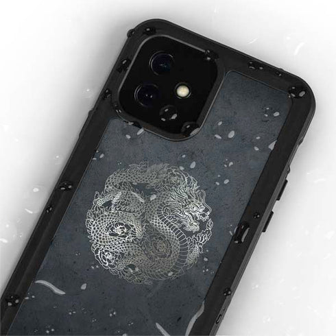 Chinese Black Dragon iPhone 12 Mini Waterproof Case