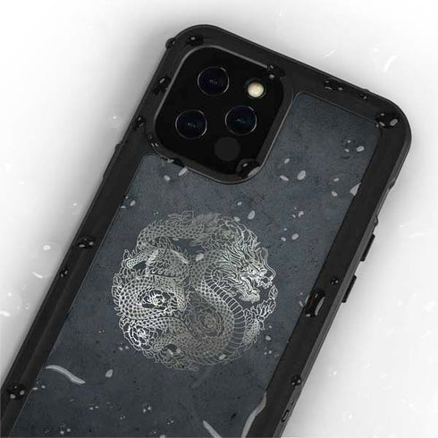 Chinese Black Dragon iPhone 12 Pro Waterproof Case