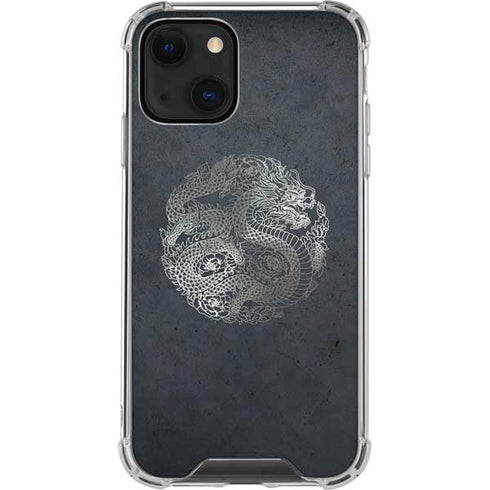 Chinese Black Dragon iPhone 13 Clear Case