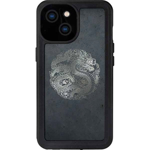 Chinese Black Dragon iPhone 13 Mini Waterproof Case