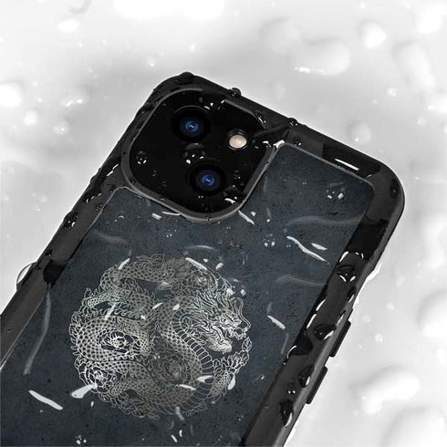 Chinese Black Dragon iPhone 13 Mini Waterproof Case