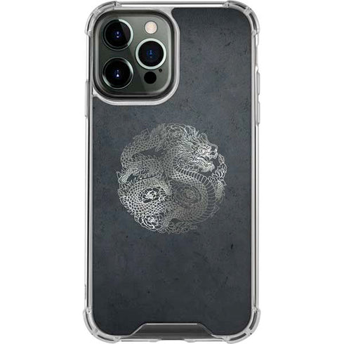 Chinese Black Dragon iPhone 15 Pro Max Clear Case