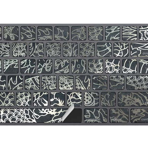Chinese Black Dragon Magic Keyboard with Numeric Keypad Skin