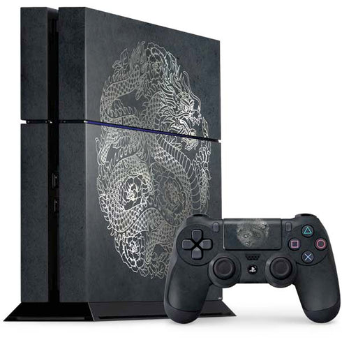 Chinese Black Dragon PS4 Console and Controller Bundle Skin