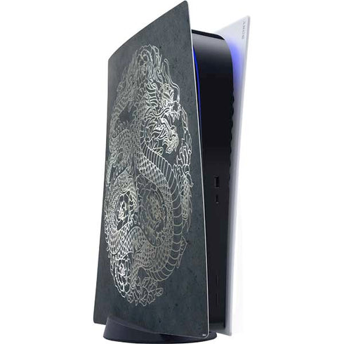 Chinese Black Dragon PS5 Digital Edition Console Skin