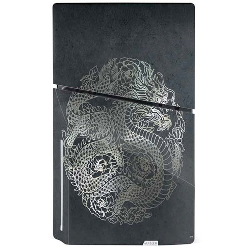 Chinese Black Dragon PS5 Slim Disk Bundle Skin