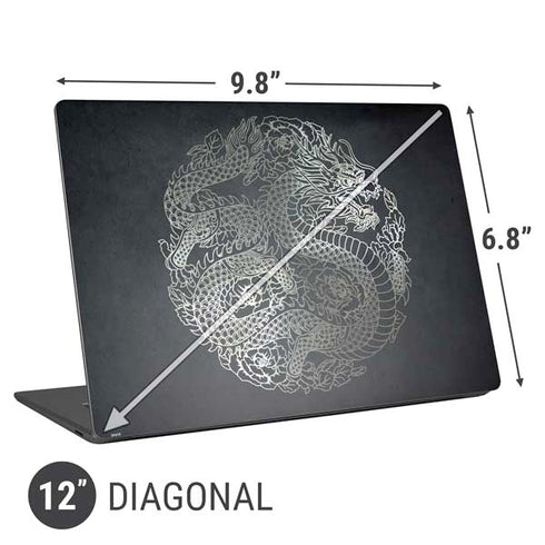 Chinese Black Dragon Universal Laptop 12in (9.8 x 6.8in) Skin
