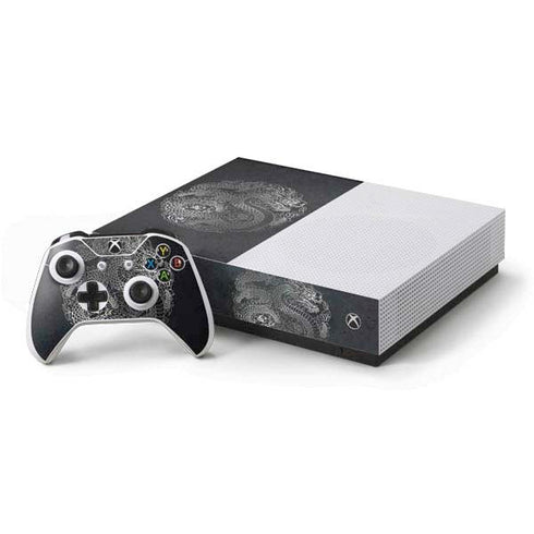 Chinese Black Dragon Xbox One S All-Digital Edition Bundle Skin