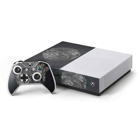Chinese Black Dragon Xbox One S Console and Controller Bundle Skin