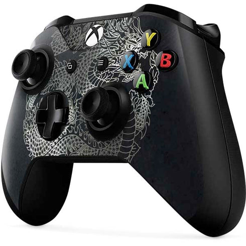Chinese Black Dragon Xbox One X Controller Skin