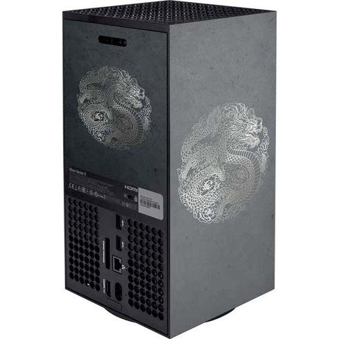 Chinese Black Dragon Xbox Series X Console Skin