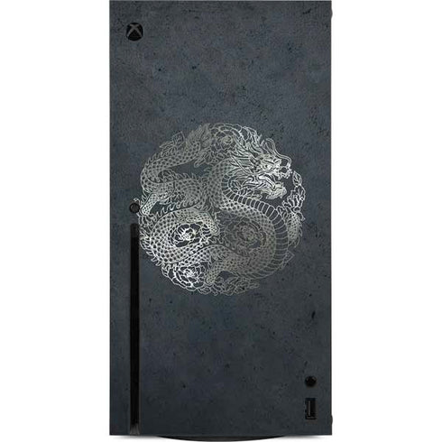 Chinese Black Dragon Xbox Series X Console Skin
