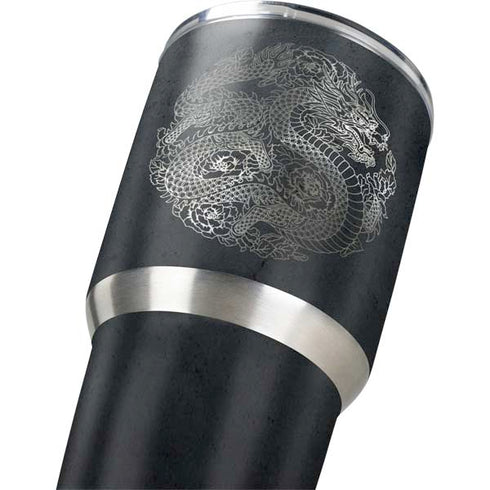 Chinese Black Dragon Yeti 30oz Rambler Tumbler Skin