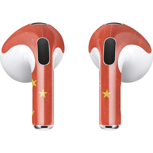 Chinese Flag Distressed Apple AirPods (3rd Gen 2021) Skin