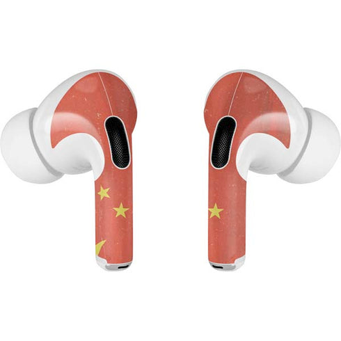 Chinese Flag Distressed Apple AirPods Pro Skin
