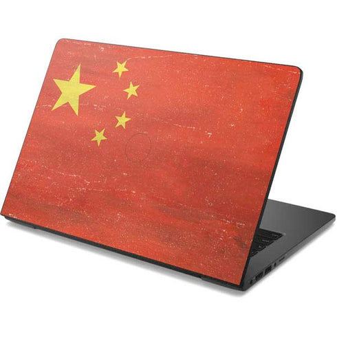 Chinese Flag Distressed Dell Chromebook Skin