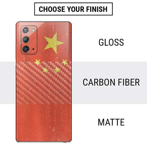 Chinese Flag Distressed Galaxy Note20 5G Skin