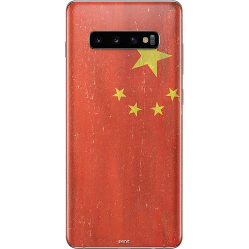Chinese Flag Distressed Galaxy S10 Plus Skin