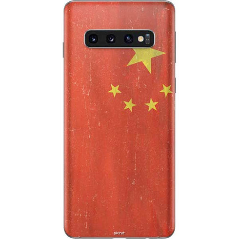 Chinese Flag Distressed Galaxy S10 Skin