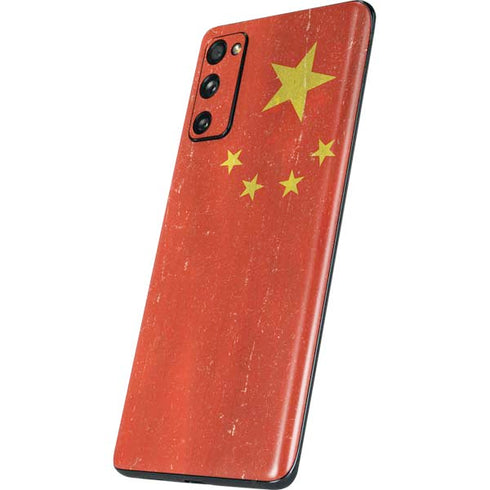 Chinese Flag Distressed Galaxy S20 Fan Edition Skin