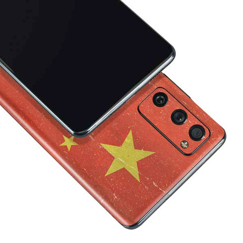 Chinese Flag Distressed Galaxy S20 Fan Edition Skin