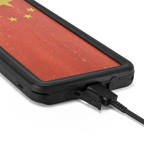 Chinese Flag Distressed Galaxy S20 Waterproof Case