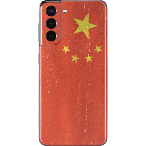 Chinese Flag Distressed Galaxy S21 5G Skin