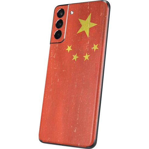 Chinese Flag Distressed Galaxy S21 5G Skin