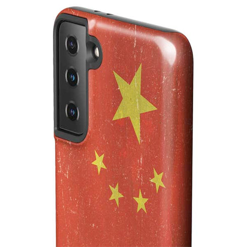 Chinese Flag Distressed Galaxy S21 FE Pro Case