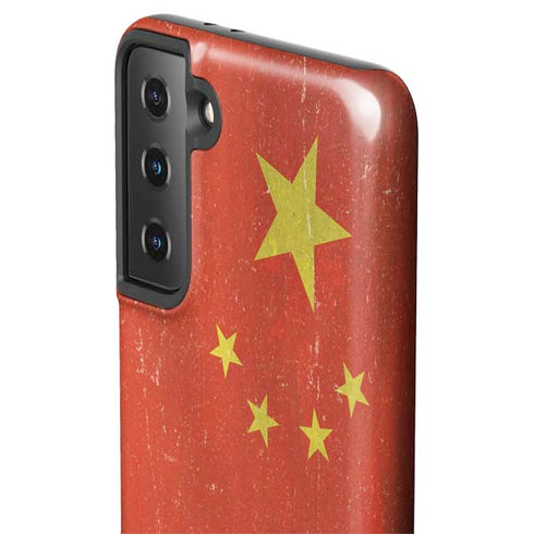 Chinese Flag Distressed Galaxy S21 Plus 5G Pro Case