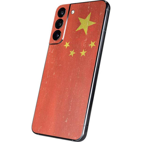 Chinese Flag Distressed Galaxy S22 Plus Skin