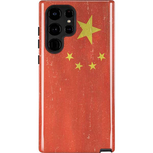 Chinese Flag Distressed Galaxy S22 Ultra Pro Case