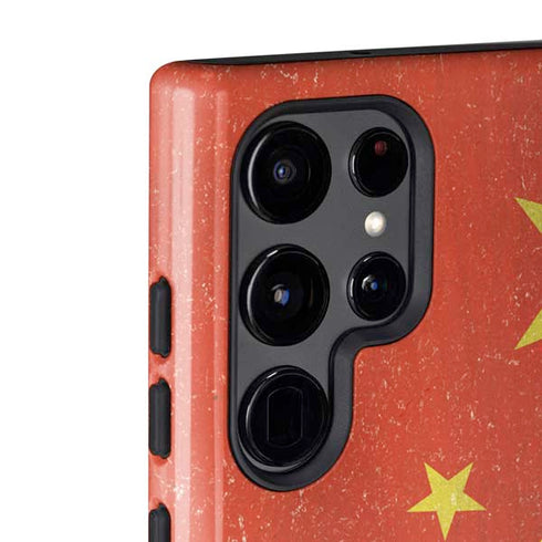 Chinese Flag Distressed Galaxy S22 Ultra Pro Case