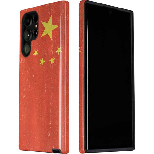 Chinese Flag Distressed Galaxy S22 Ultra Pro Case