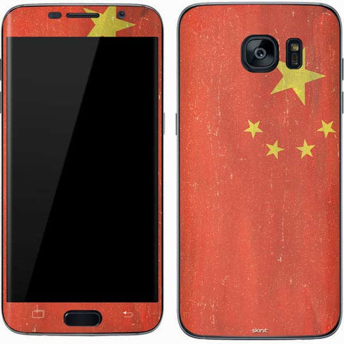 Chinese Flag Distressed Galaxy S7 Skin