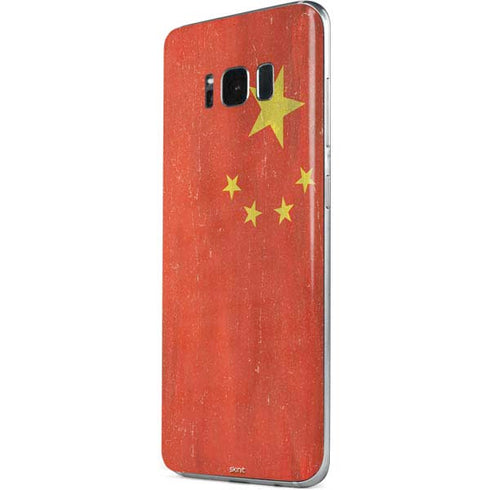 Chinese Flag Distressed Galaxy S8 Skin