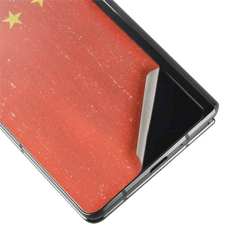 Chinese Flag Distressed Galaxy Z Fold2 5G Skin