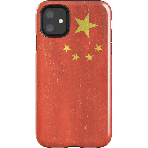 Chinese Flag Distressed iPhone 11 Impact Case