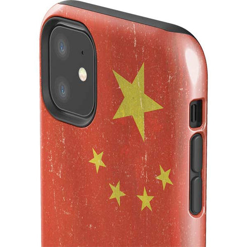 Chinese Flag Distressed iPhone 11 Impact Case