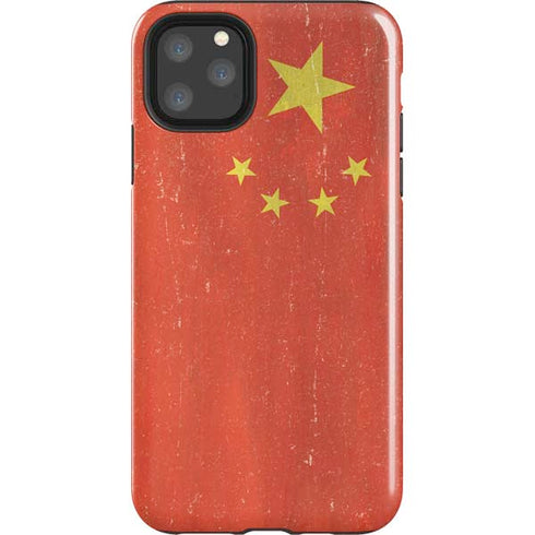 Chinese Flag Distressed iPhone 11 Pro Max Impact Case