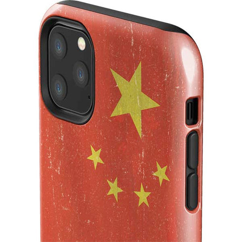 Chinese Flag Distressed iPhone 11 Pro Max Impact Case