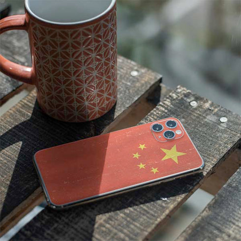Chinese Flag Distressed iPhone 11 Pro Max Skin