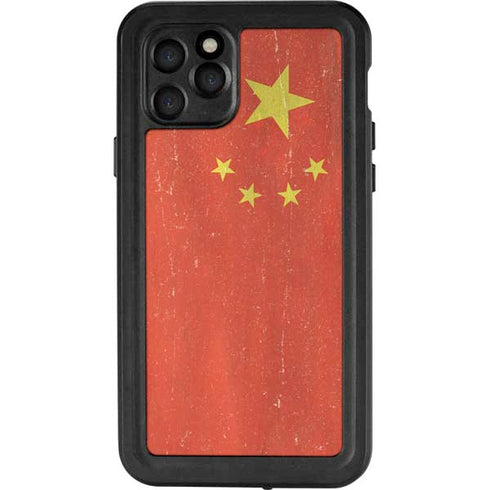 Chinese Flag Distressed iPhone 11 Pro Waterproof Case