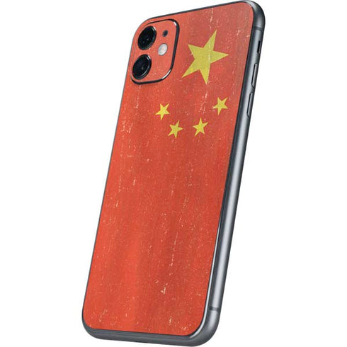 Chinese Flag Distressed iPhone 11 Skin